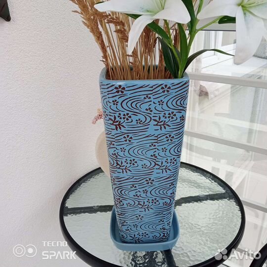 Кашпо напольное керамика