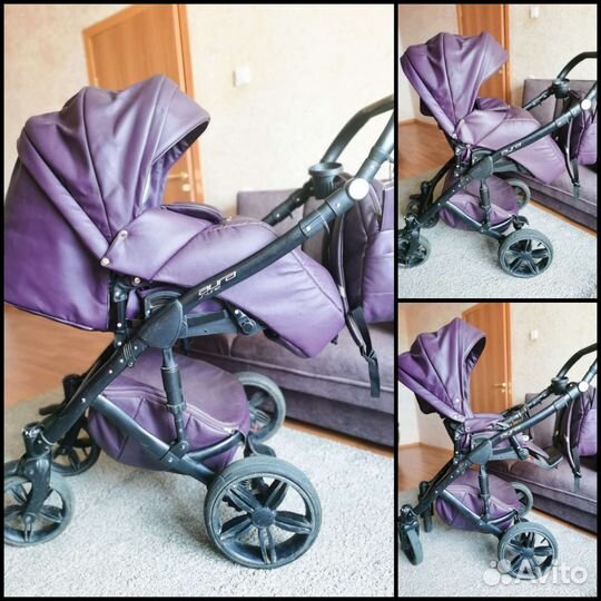 Коляска Rant aura 2 в 1 эко-кожа