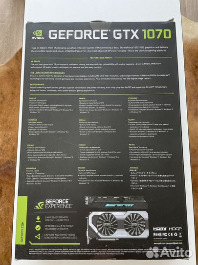 Видеокарта Palit Super JetStream Geforce GTX1070