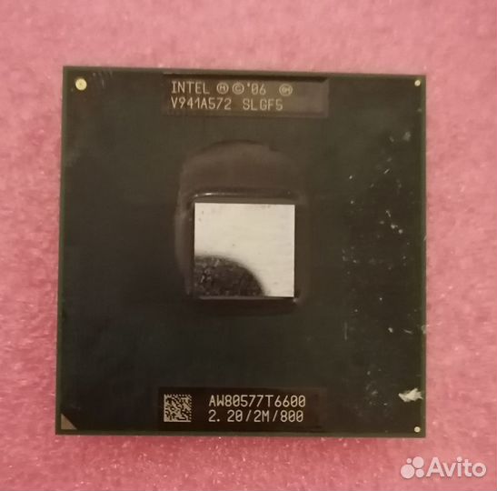 Процессор для ноутбука Intel Core 2 Duo T6600 2.2