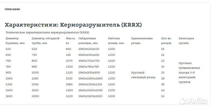 Керноразрушитель krrx 520