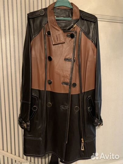 Плащ кожаный
