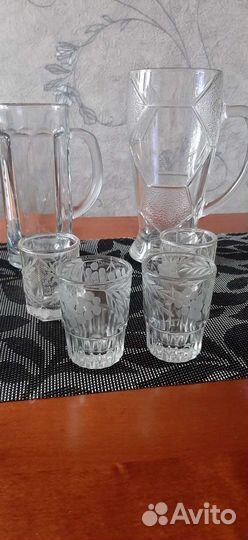 Хрустальные рюмки СССР, кружки для пива