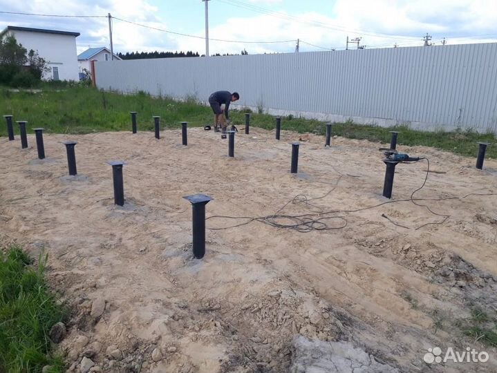 Винтовые сваи. Монтаж винтовых свай