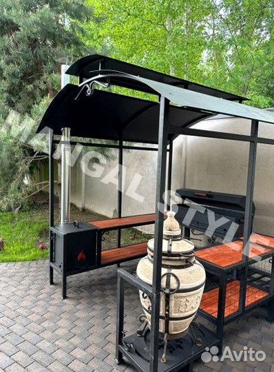 Мангал с крышей