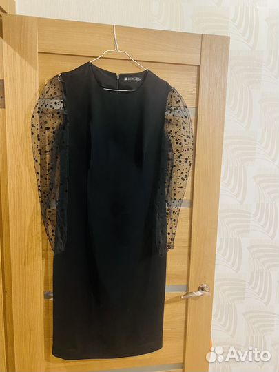 Вечернее платье 48 размер черное женское