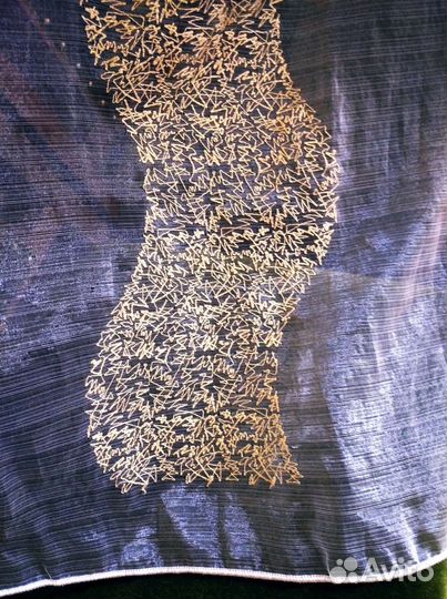 Тюль Turkey Вуаль лёгкая 3 /8 метров золот.вышив