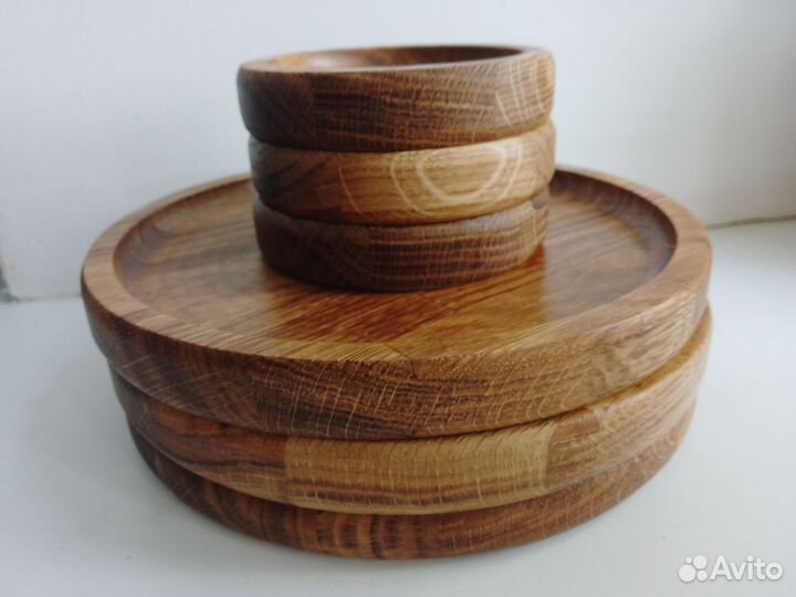 Деревянная тарелка