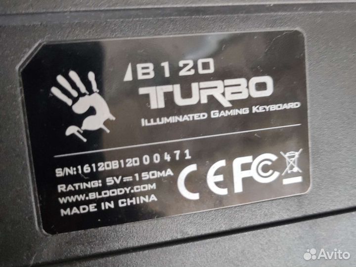 Клавиатура bloody B120 Turbo