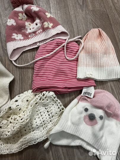 Шапка варежки для девочки