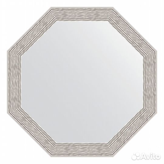 Зеркало Evoform Octagon BY 3682 48x48 волна алюми