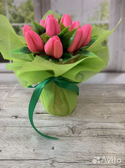 Букетики ручной работы из мыла