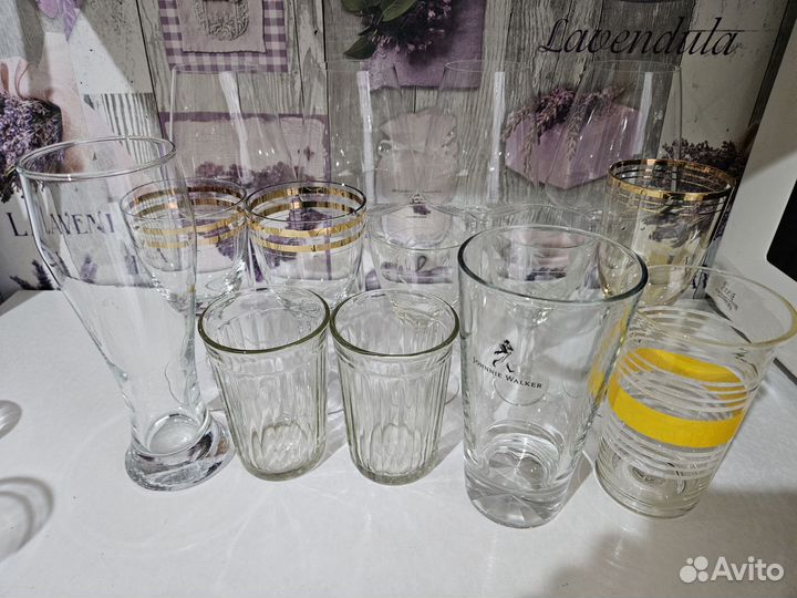 Бокалы, фужеры, стаканы, рюмки