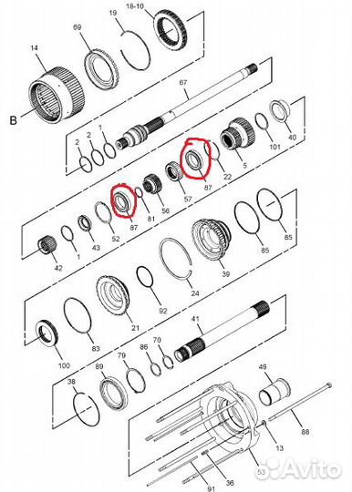 Подшипник коробки Caterpillar D6N 6V-1649