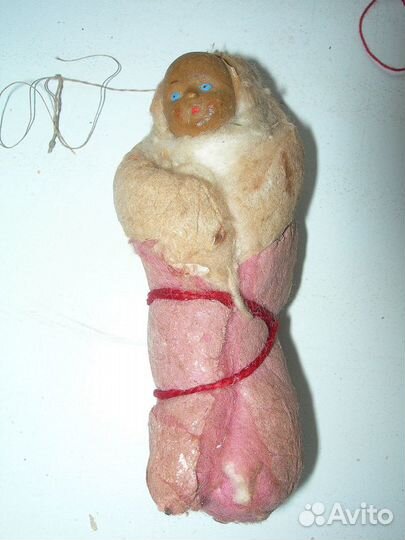 Ватные елочные новогодние игрушки СССР