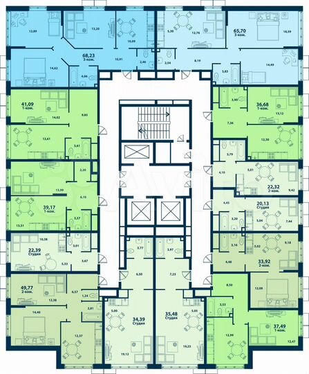 1-к. квартира, 39,2 м², 2/24 эт.