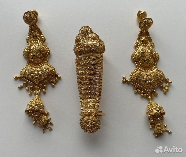 Серьги И кольцо золото 916 пробы