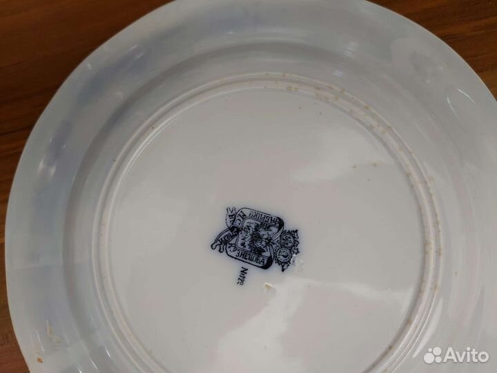 Антикварная тарелка - кузнецовский фарфор