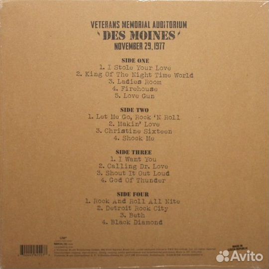 Kiss - Off the Soundboard: Live In Des Moines(2LP)