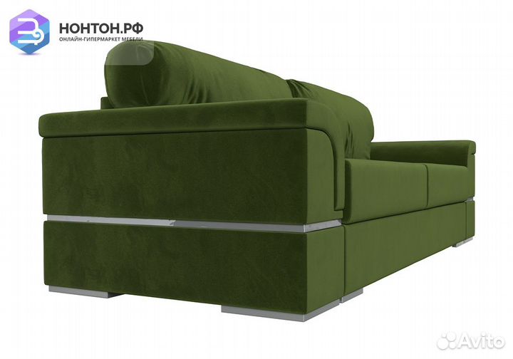Диван еврокнижка Порту микровельвет зелёный