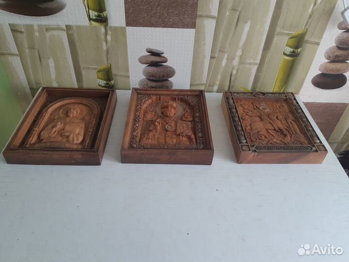 Резные иконы из дерева бук