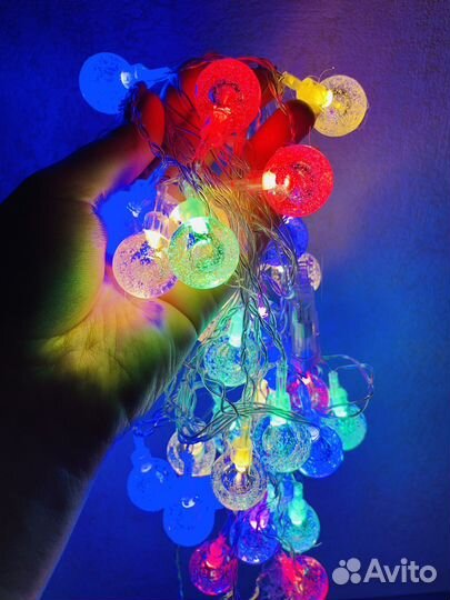 Гирлянда бахрома бубенчиками