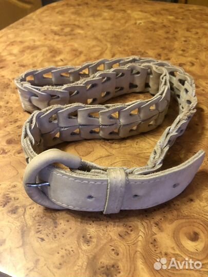 Ремень кожаный плетеный