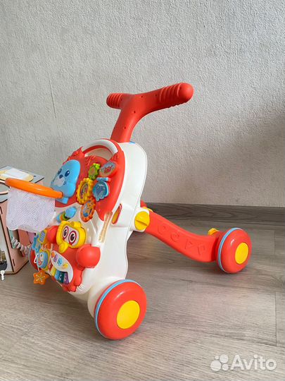 Ходунки каталка толокар столик babygo 2в1