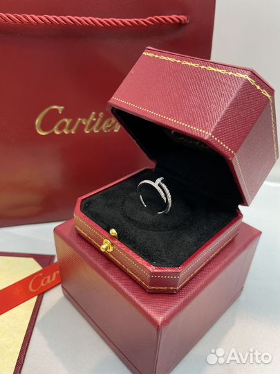 Кольцо из белого золота cartier juste un clou