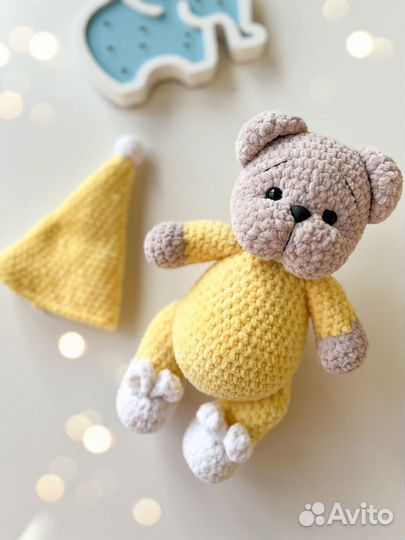 Мягкая вязаная игрушка Мишка Тедди. Мишка. Медведь