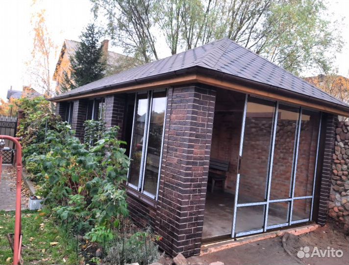 Остекление беседки, 