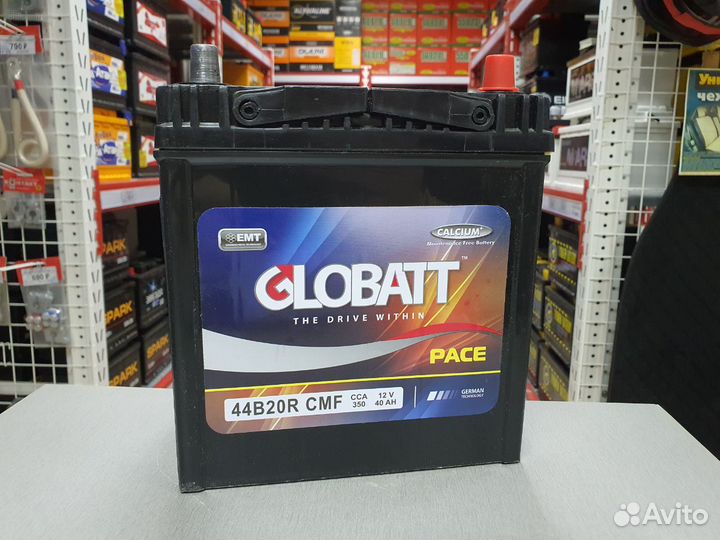 Аккумулятор Globatt 40Ah 350A обратная