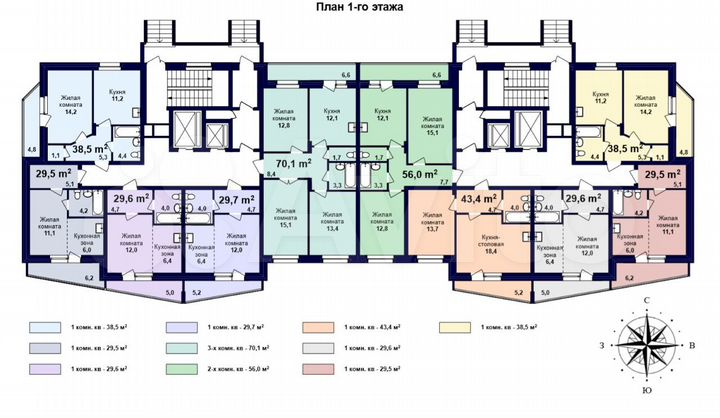 Квартира-студия, 29,6 м², 1/16 эт.