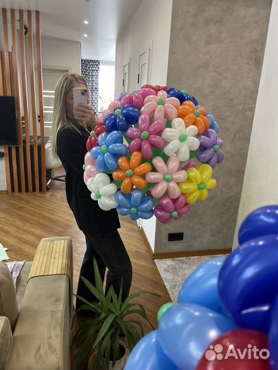 Букет цветов из шариков