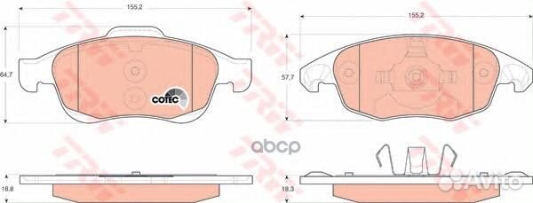 Колодки тормозные дисковые перед LCV GDB169
