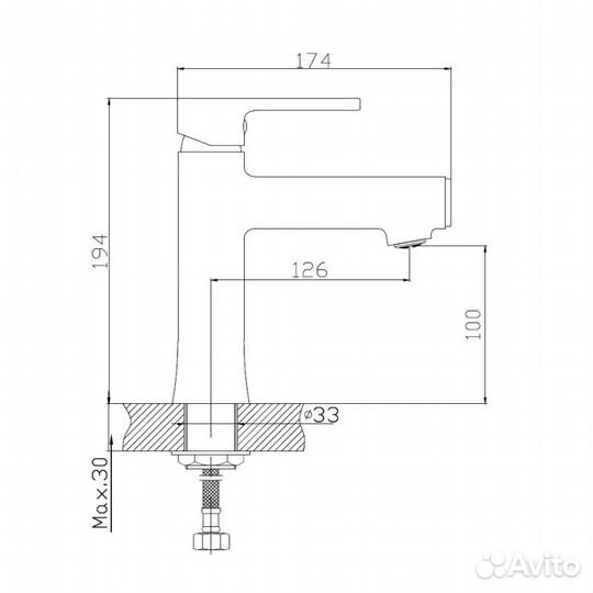 Смеситель для раковины Haiba HB10652-7, черный