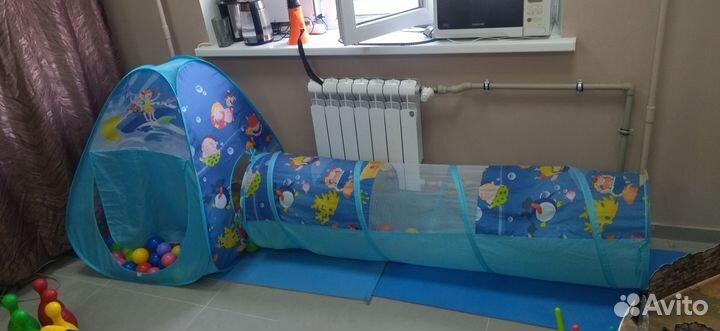 Детская игровая палатка с тоннелем и шариками