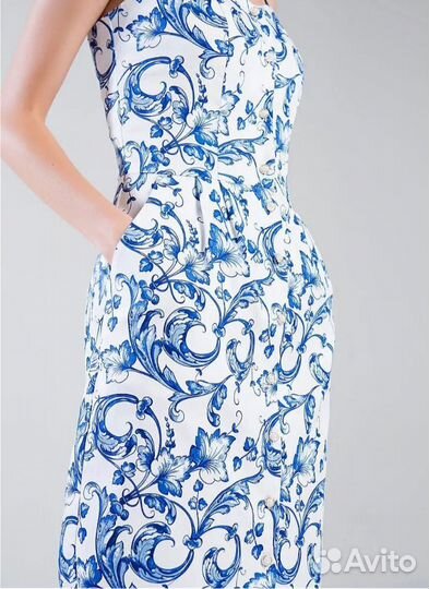 Платье летнее женское хлопковое 44. Сарафан