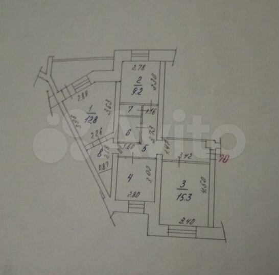 3-к. квартира, 63 м², 4/5 эт.