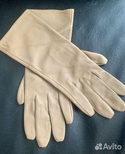 Перчатки женские кожаные