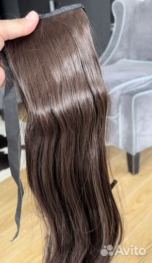 Парик айтач, русые хвосты и трессы на заколках