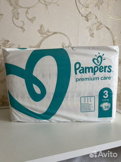 Подгузники Pampers premium care 3