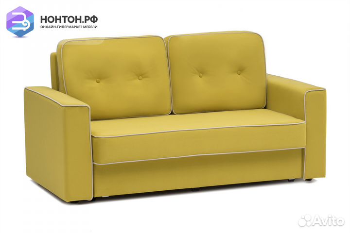 Диван еврокнижка Берген горчичный