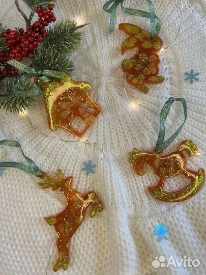 Елочные украшения ручной работы набор