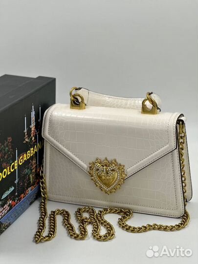 Новая женская сумка Dolce Gabbana Devotion белая