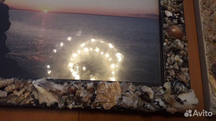 Фоторамки с оформлением, ракушки, жемчуг