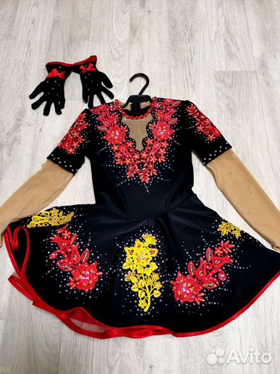 Платье русское народное для фигурного катания