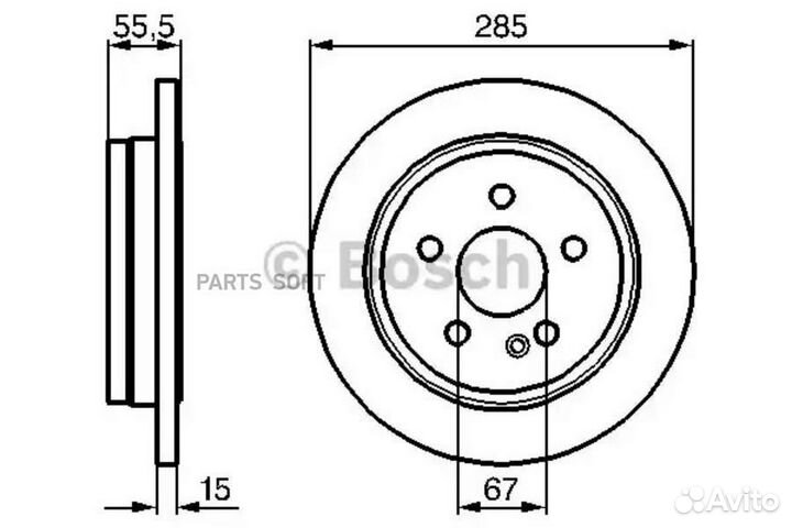 Bosch 0986478469 0 986 478 469 диск тормозной задн