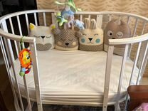 Кроватка для новорожденных круглая с матрасами