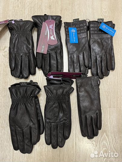 Перчатки женские кожаные натуральные